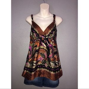 90’s style Silk Scarf Hankerchief Tank